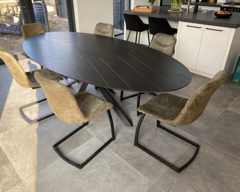 Natuurlijk eiken tafel | Freeslijnen 3