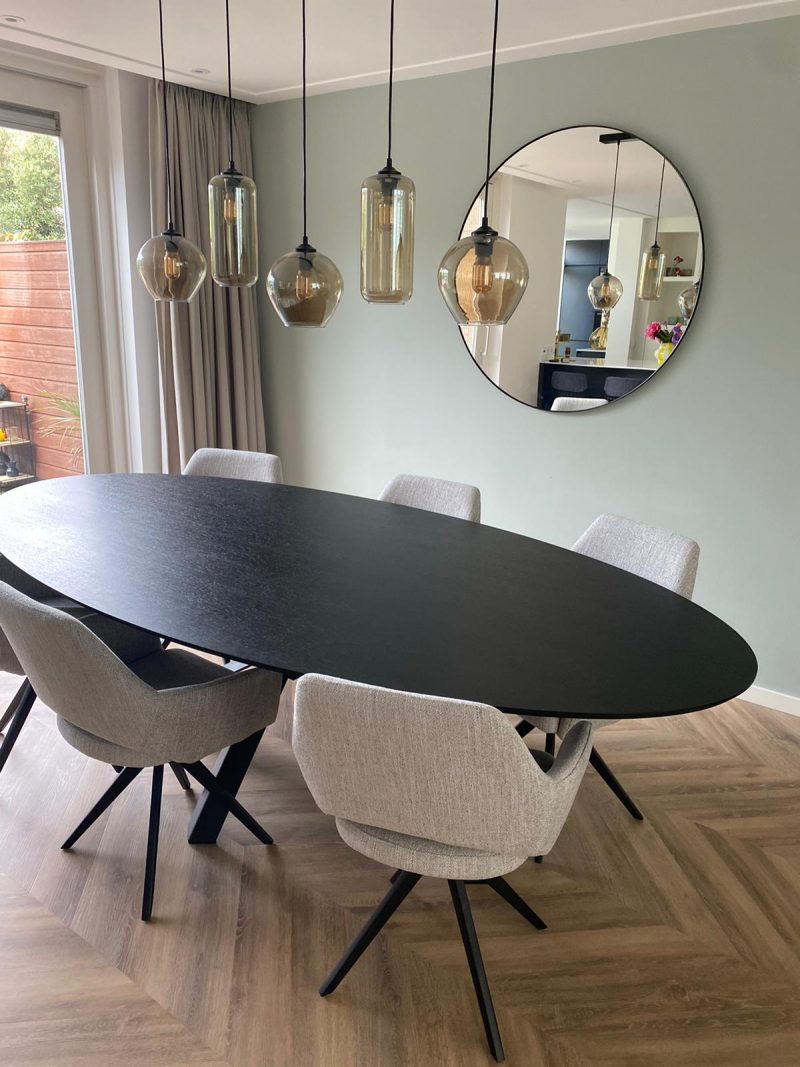 Standaard eiken Tafel zwart 1