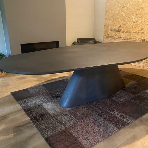 Fins-ovale beton tafel | Basalt 5