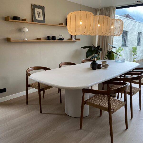 Eettafel beton tafel Zweeds ovaal | White 6