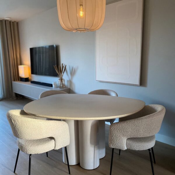 Bogard pebble beton tafel | White