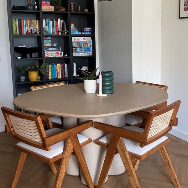 Zweeds ovaal Limoen beton tafel | Mink