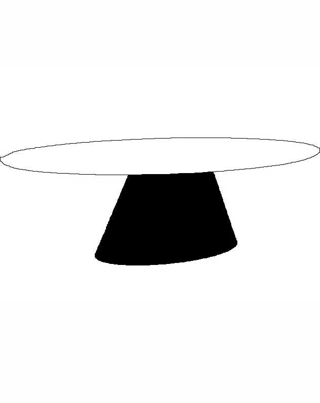 Cone Ovaal Zwart Lak