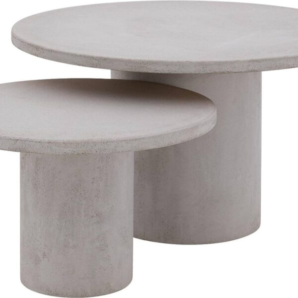 2 ronde betontafels